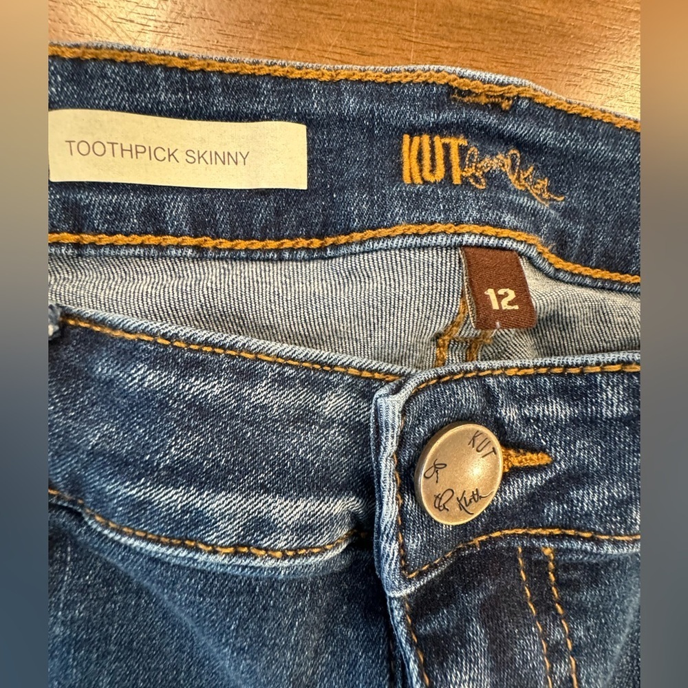 Kut From The Kloth Toothpick Skinny Jeans Size 12 - Picture 8 of 9